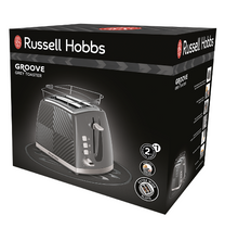 Load image into Gallery viewer, RUSSELL HOBBS<BR>
Groove 2 Toaster<BR>
Grey<BR>