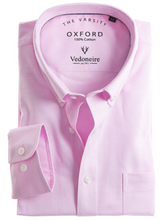 Load image into Gallery viewer, VEDONEIRE<BR>
Long Sleeve Oxford Shirt<BR>
Blue, Pink, White<BR>
