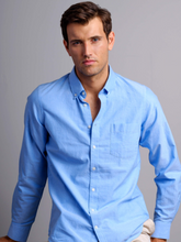 Load image into Gallery viewer, VEDONEIRE<BR>
Long Sleeve Oxford Shirt<BR>
Blue, Pink, White<BR>