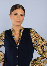 Load image into Gallery viewer, MORE AND MORE<BR>
Knitted Vest<BR>
Navy<BR>