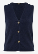 Load image into Gallery viewer, MORE AND MORE<BR>
Knitted Vest<BR>
Navy<BR>