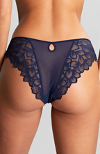 Load image into Gallery viewer, PANACHE<BR>
Allure Brazilian Brief<BR>
Ivory, Navy<BR>