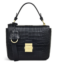 Load image into Gallery viewer, RADLEY LONDON<BR>
Hanley Close Faux Croc<BR>
Black<BR>