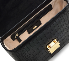 Load image into Gallery viewer, RADLEY LONDON<BR>
Hanley Close Faux Croc<BR>
Black<BR>