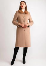 Load image into Gallery viewer, CHRISTINA FELIX<BR>
Faux Fur Coat<BR>
Camel<BR>