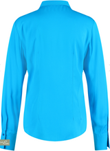 Load image into Gallery viewer, TAIFUN<BR>
Shirt Blouse with Subtle Shimmer<BR>
Turquoise<BR>
