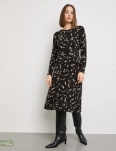 Load image into Gallery viewer, TAIFUN<BR>
Print Dress<BR>
Black<BR>