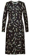 Load image into Gallery viewer, TAIFUN<BR>
Print Dress<BR>
Black<BR>