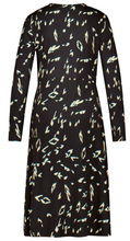 Load image into Gallery viewer, TAIFUN<BR>
Print Dress<BR>
Black<BR>