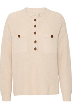 Load image into Gallery viewer, FRANSA<BR>
Bitte Knit Pullover<BR>
Stone<BR>