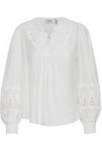 Load image into Gallery viewer, FRANSA<BR>
Blondie Blouse<BR>
White<BR>