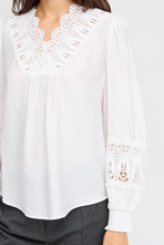 Load image into Gallery viewer, FRANSA<BR>
Blondie Blouse<BR>
White<BR>