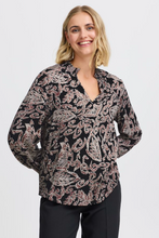 Load image into Gallery viewer, FRANSA<BR>
Gladis Blouse<BR>
Black<BR>