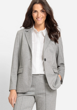 Load image into Gallery viewer, OLSEN<BR>
Herringbone Blazer<BR>
Grey<BR>