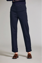 Load image into Gallery viewer, PERUZZI<BR>
Classic Turn Up Trousers<BR>
Navy<BR>