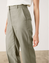 Load image into Gallery viewer, TAIFUN<BR>
Fine 7/8 Length PinStripe Trousers<BR>
Sage<BR>