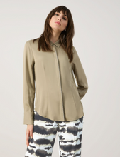Load image into Gallery viewer, TAIFUN<BR>
Blouse with Rhinestone Placket<BR>
Sage<BR>