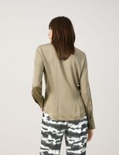 Load image into Gallery viewer, TAIFUN<BR>
Blouse with Rhinestone Placket<BR>
Sage<BR>