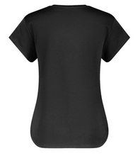 Load image into Gallery viewer, TAIFUN<BR>
T-Shirt with Appliqued Rhinestone<BR>
Black<BR>