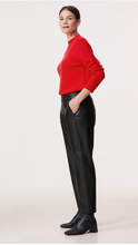 Load image into Gallery viewer, GERRY WEBER<BR>
Pleather Trousers<BR>
Black<BR>