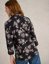 Load image into Gallery viewer, WHITE STUFF<BR>
Annie Jersey Shirt<BR>
Black/Plum<BR>