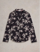 Load image into Gallery viewer, WHITE STUFF<BR>
Annie Jersey Shirt<BR>
Black/Plum<BR>