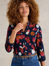 Load image into Gallery viewer, WHITE STUFF<BR>
Annie Jersey Shirt<BR>
Black/Plum<BR>