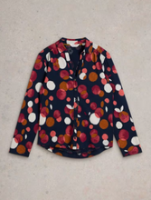 Load image into Gallery viewer, WHITE STUFF<BR>
Annie Jersey Shirt<BR>
Black/Plum<BR>