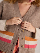 Load image into Gallery viewer, WHITE STUFF<BR>
Judi Striped Cardigan<BR>
Natural<BR>