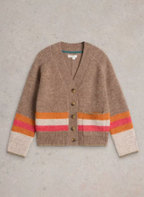 Load image into Gallery viewer, WHITE STUFF<BR>
Judi Striped Cardigan<BR>
Natural<BR>