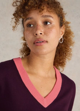 Load image into Gallery viewer, WHITE STUFF<BR>
Maggi Knit Jumper<BR>
Plum<BR>