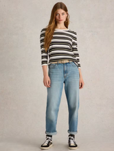 Load image into Gallery viewer, WHITE STUFF<BR>
Puff Sleeve Tee<BR>
Blue, Black<BR>