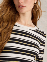 Load image into Gallery viewer, WHITE STUFF<BR>
Puff Sleeve Tee<BR>
Blue, Black<BR>