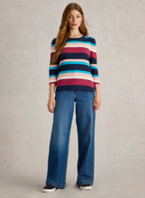 Load image into Gallery viewer, WHITE STUFF<BR>
Puff Sleeve Tee<BR>
Blue, Black<BR>