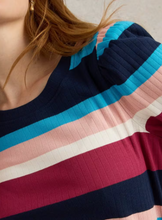 Load image into Gallery viewer, WHITE STUFF<BR>
Puff Sleeve Tee<BR>
Blue, Black<BR>