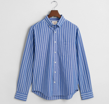 Load image into Gallery viewer, GANT<BR>
Poplin Stripe Shirt<BR>
Blue, White<BR>