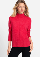Load image into Gallery viewer, OLSEN<BR>
Long Sleeve Mock Neck Pullover<BR>
Grey, Lilac, Red<BR>