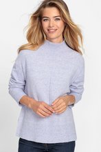 Load image into Gallery viewer, OLSEN<BR>
Long Sleeve Mock Neck Pullover<BR>
Grey, Lilac, Red<BR>