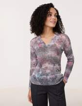 Load image into Gallery viewer, GERRY WEBER<BR>
Knit Jumper with All Over Patterns<BR>
Multi<BR>