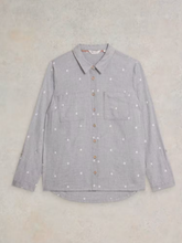 Load image into Gallery viewer, WHITE STUFF <BR>
Sophie Organic Cotton Shirt <BR>
Teal, Ivory, Green, Grey<BR>