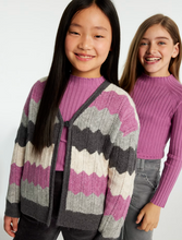 Load image into Gallery viewer, MAYORAL<BR>
Girl Zigzag Cardigan<BR>
Mauve<BR>