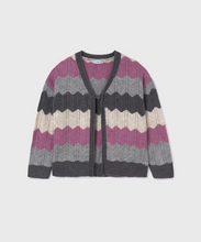Load image into Gallery viewer, MAYORAL<BR>
Girl Zigzag Cardigan<BR>
Mauve<BR>