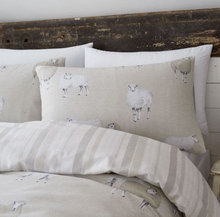 Load image into Gallery viewer, CATHERINE LANSFIELD<BR>
Brush Sheep Quilted Duvet Set<BR>
Natural<BR>