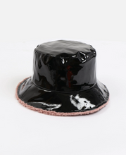 Load image into Gallery viewer, PIA ROSSINI<BR>
Michelle Faux Fur Black Patent Rainhat<BR>
Black<BR>