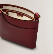 Load image into Gallery viewer, RADLEY LONDON<BR>
Saddle Brown Crossbody Wallet Pockets Icon Bag<BR>
Cranberry<BR>