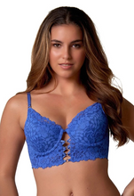 Load image into Gallery viewer, AFTER EDEN<BR>
Padded Long Bra Mayra<BR>
Dazzling Blue<BR>
