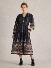Load image into Gallery viewer, WHITE STUFF<BR>
Robyn Embroider Dress<BR>
Black<BR>