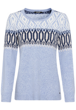 Load image into Gallery viewer, OLSEN<BR>
Nordic Pullover<BR>
Blue<BR>