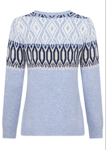 Load image into Gallery viewer, OLSEN<BR>
Nordic Pullover<BR>
Blue<BR>