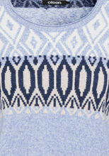 Load image into Gallery viewer, OLSEN<BR>
Nordic Pullover<BR>
Blue<BR>